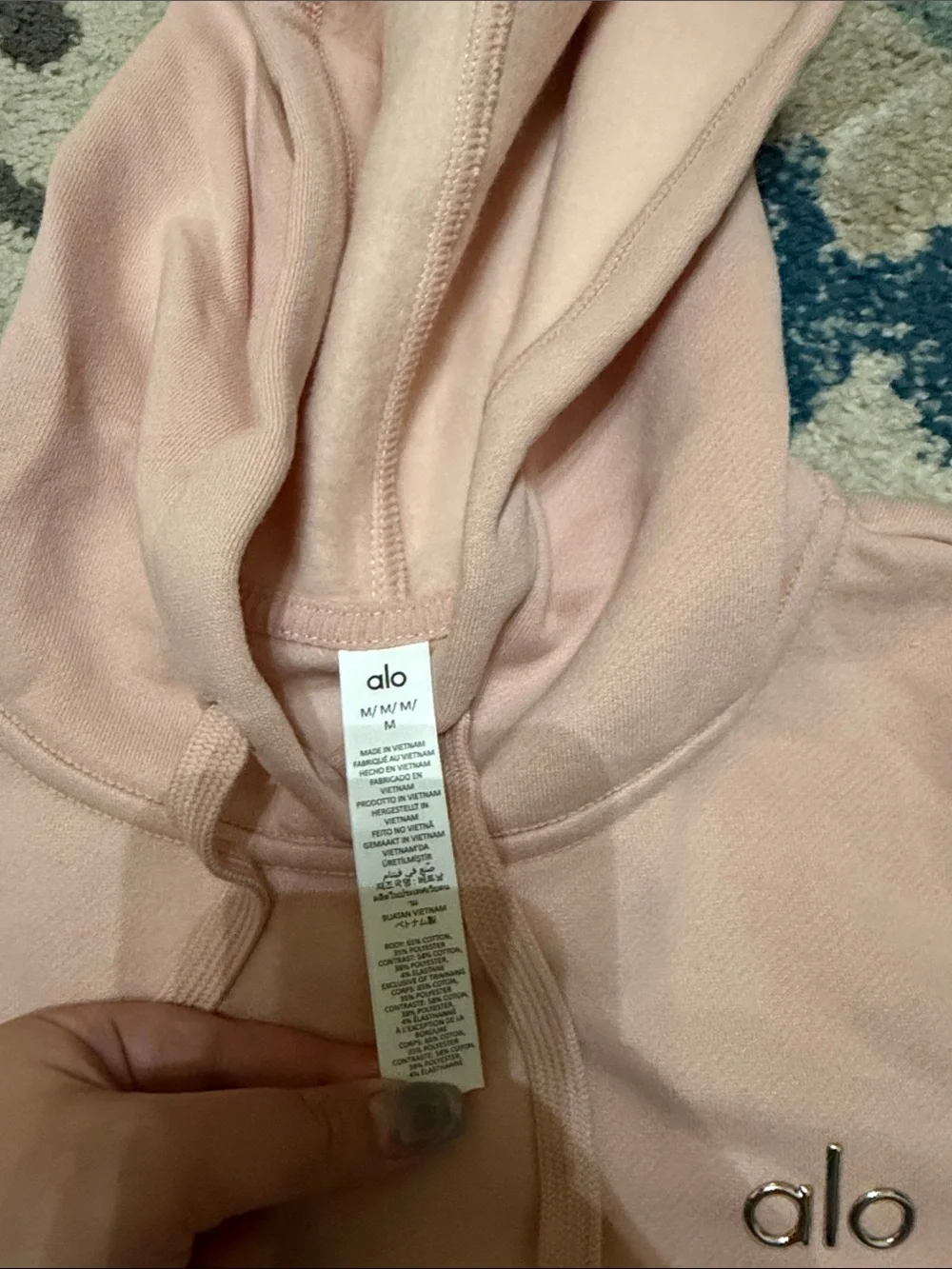 Pink accolade hoodie Alo